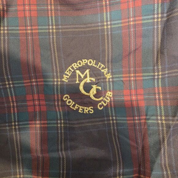 VINTAGE 90s Turfer Gold Jacket Mens L Metropolitan Golfers Club - Picture 3 of 7